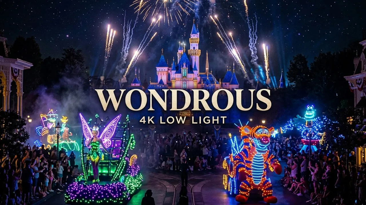 Disney's Wondrous Journeys Parade | DJI Pocket 4 Ultmate Low Light 4K Video video thumbnail